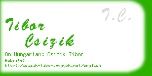 tibor csizik business card